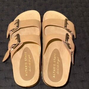 Altar'd State Tan Platform Sandals-6